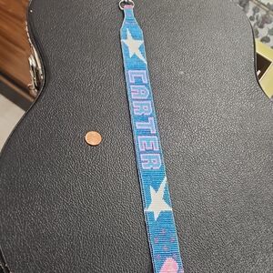 Blue and Pink First Nation Beaded  Lanyard